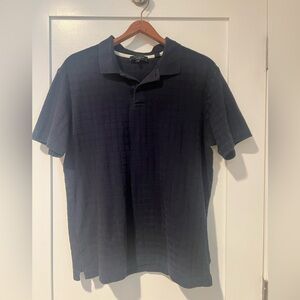 Ted Baker Navy Textured Polo Shirt